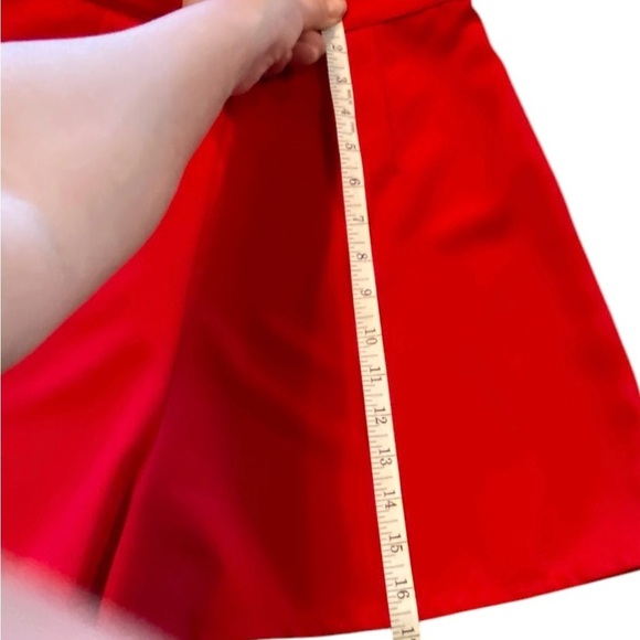 Red high waisted mini shorts , dress shorts - Picture 6 of 7
